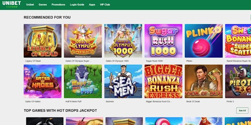 Unibet Casino screenshot