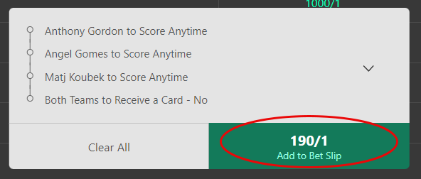 bet365 bet builder odds