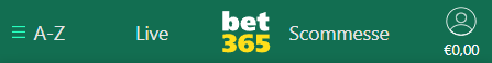 bet365 italia menu versamento