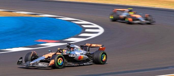 Lando Norris and Oscar Piastri at Silverstone 2025