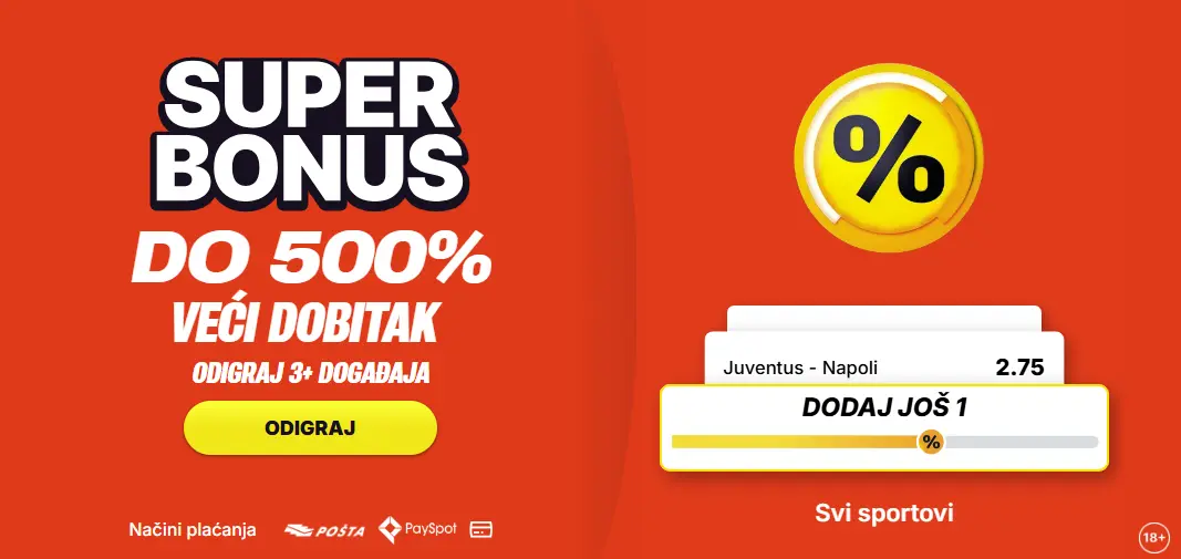 SUPERBONUS ZA SUPER DOBITKE!