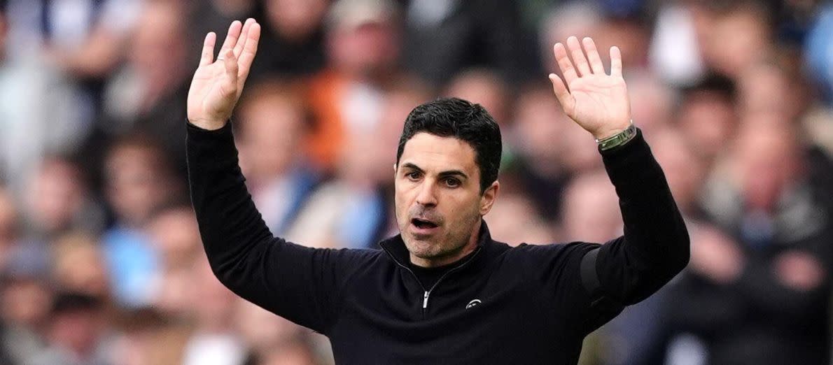 Mikel Arteta during Manchester City vs Arsenal April 2026