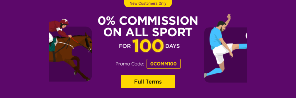 0% Commission On All Sports For 100 Days