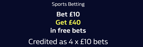William Hill New Customer Offer - Bet £10 Get 4x £10 Free Bets - Mobile Only