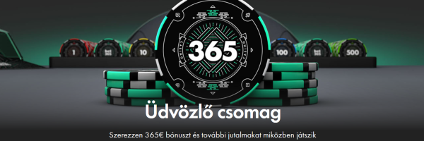 Bet365 Hungary Üdvözlőcsomag 365 €-ig