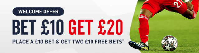 Virgin Bet New Customer Offer - Bet £10 Get £20 in Free Bets - Football