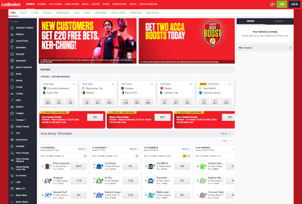 Ladbrokes website