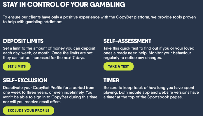 Copybet Safer Gambling