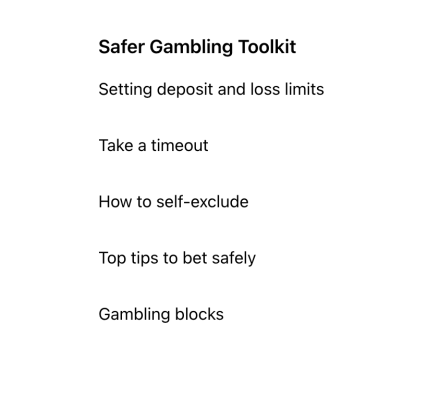 sbk safer gambling