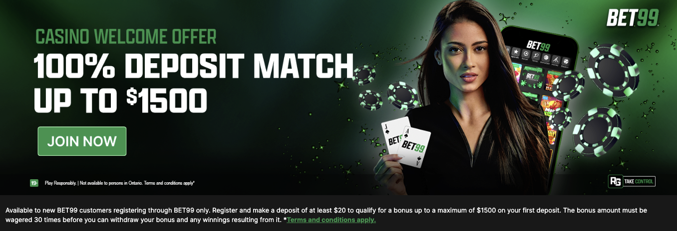 100% Deposit Match Up to $1500