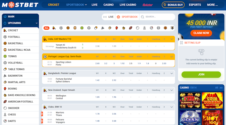 Mostbet India Screenshot