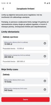 betclic zarsadzanie limitami