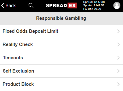 spreadex responsible gambling