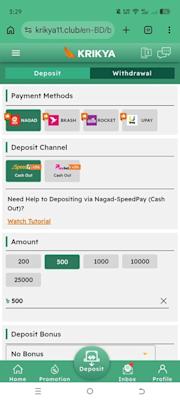 Krikya Deposit Methods