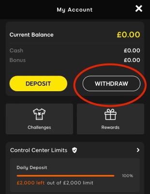 888 Withdrawal Screen