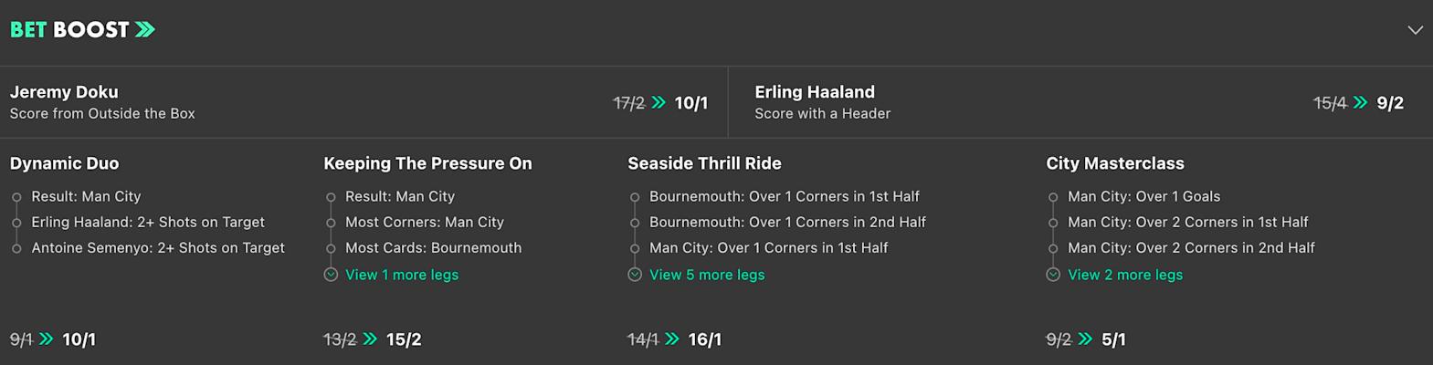 bet365 Bet Boost Screenshot