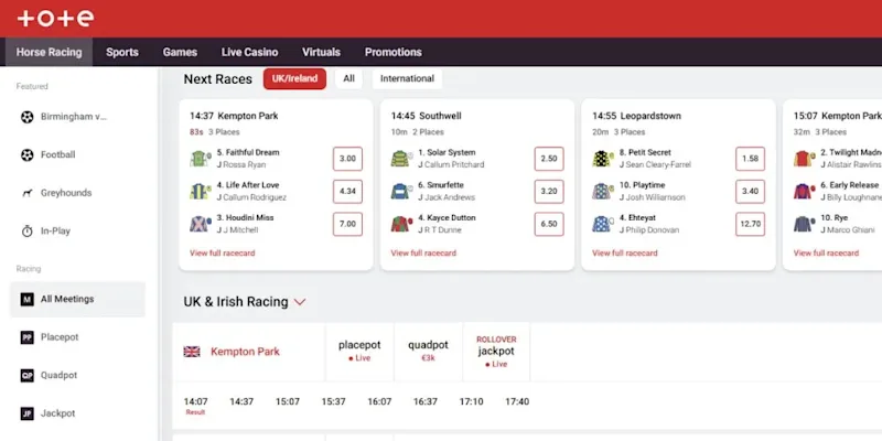 Tote Ireland Screenshot March 2026