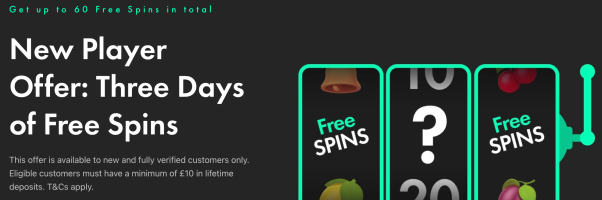 Bet365 New Customer Offer - Get up to 60 Free Spins - Games