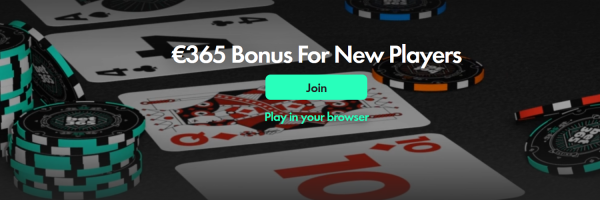 Bet365 New Customer Offer - €365 Bonus - Poker
