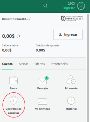 bet365 controles de apuestas