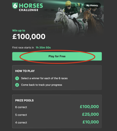 Bet365 6 Horse Challenge - How to Play