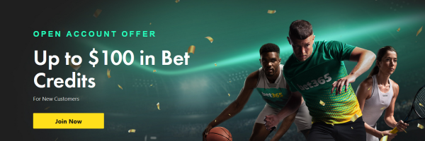 Bet365 Sports - Up to $100 in Bet Credits - Open Account Offer