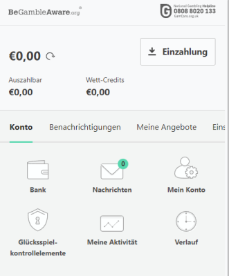 Bet365 Deutschland Einzahlungsmenü