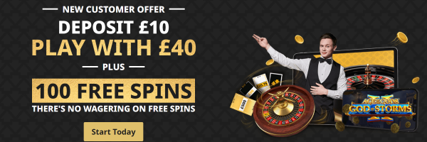 Betfair New Customer Offer - Bet £10 Play £40 + 100 Free Spins - Casino