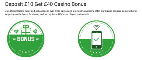 Unibet New Customer Offer - Deposit £10 Get £40 Bonus - Live Casino