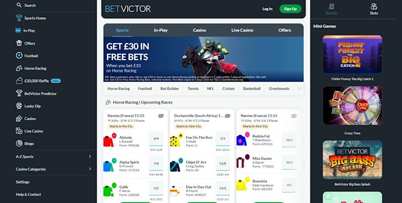 BetVictor screenshot October 2025