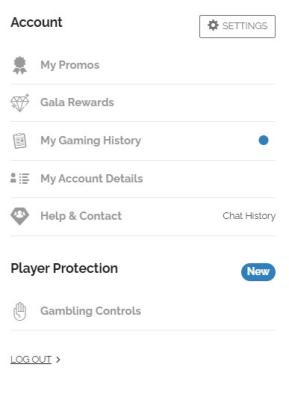 gala gambling controls
