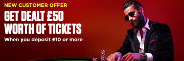 Ladbrokes Welcome Offer - Deposit £10 and Get £50 Worth of Tickets - Poker