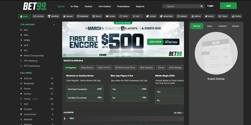 BET99 Canada screenshot 2026