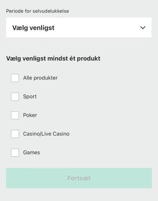 Bet365 selvudelukkelse