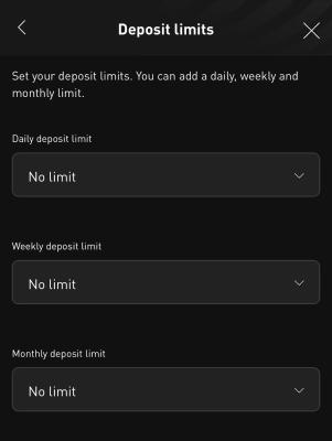 livescore Bet deposit limits