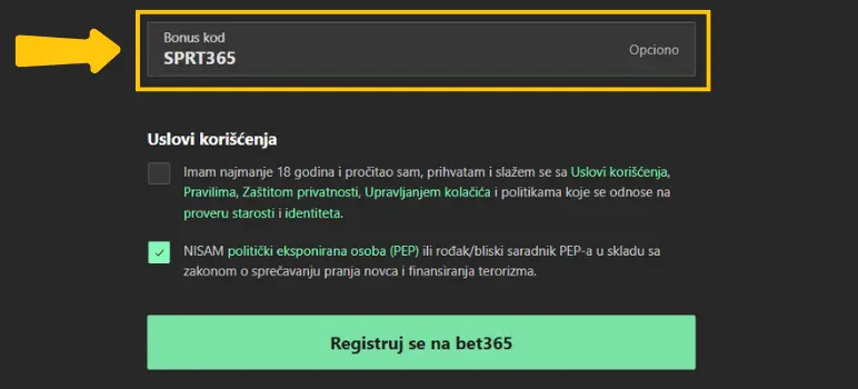 bet365 bonus code : SPRT365