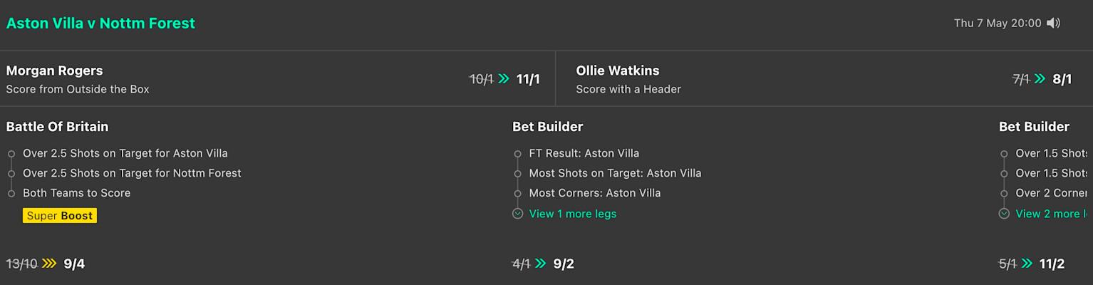 bet365 Bet Boost Screenshot