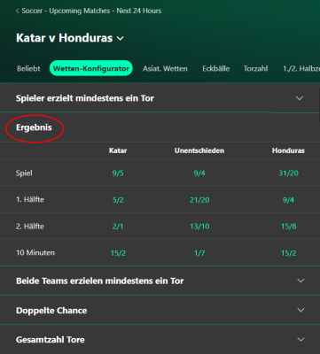 bet365 Wetten Konfigurator deustch