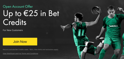 bet365 New Customer Offer - Up to €25 in betting credits - Sports