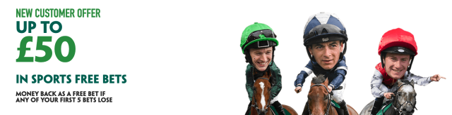 Paddy Power New Customer Offer - Money Back As A Free Bet If Any Of Your First 5 Bets Lose - Horse Racing