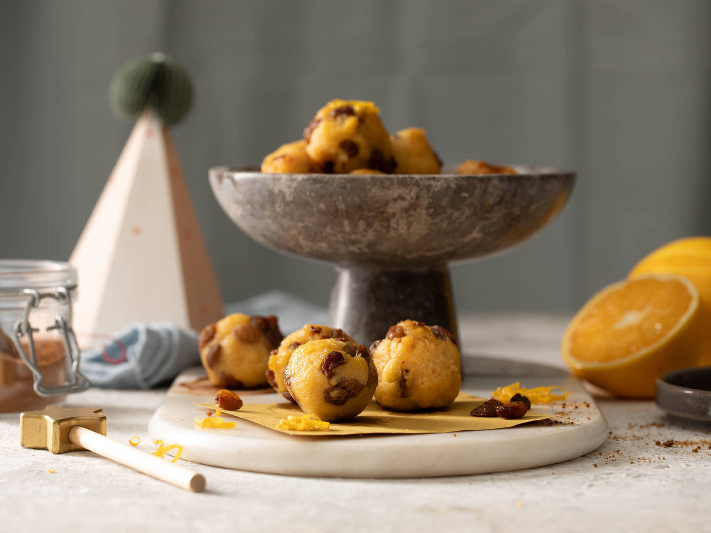 NaturaSi-Ricette-Frittelle di polenta con uvetta, arancia e cannella