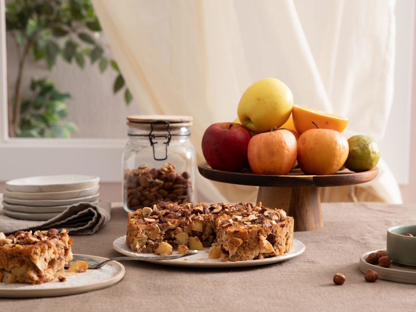 NaturaSi-Ricette-Torta di pane con mele e frutta secca