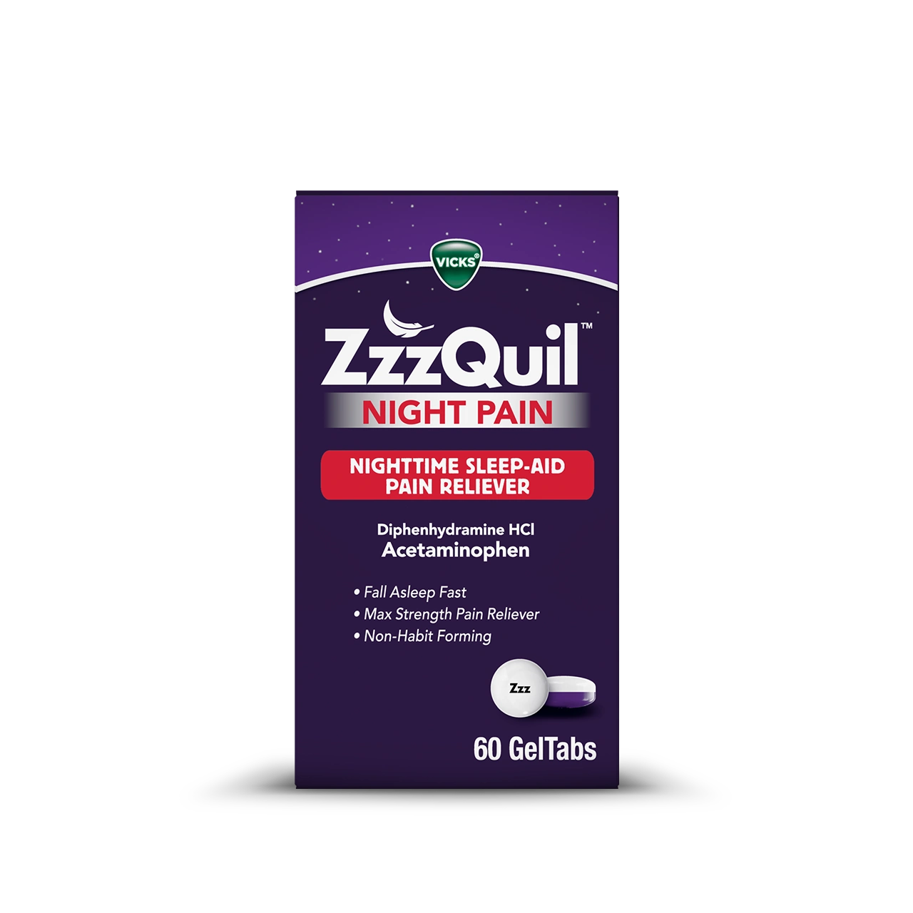 ZzzQuil Night Pain GelTabs