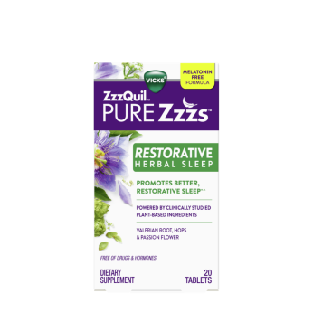 ZzzQuil PURE Zzzs Restorative Herbal Sleep Tablets