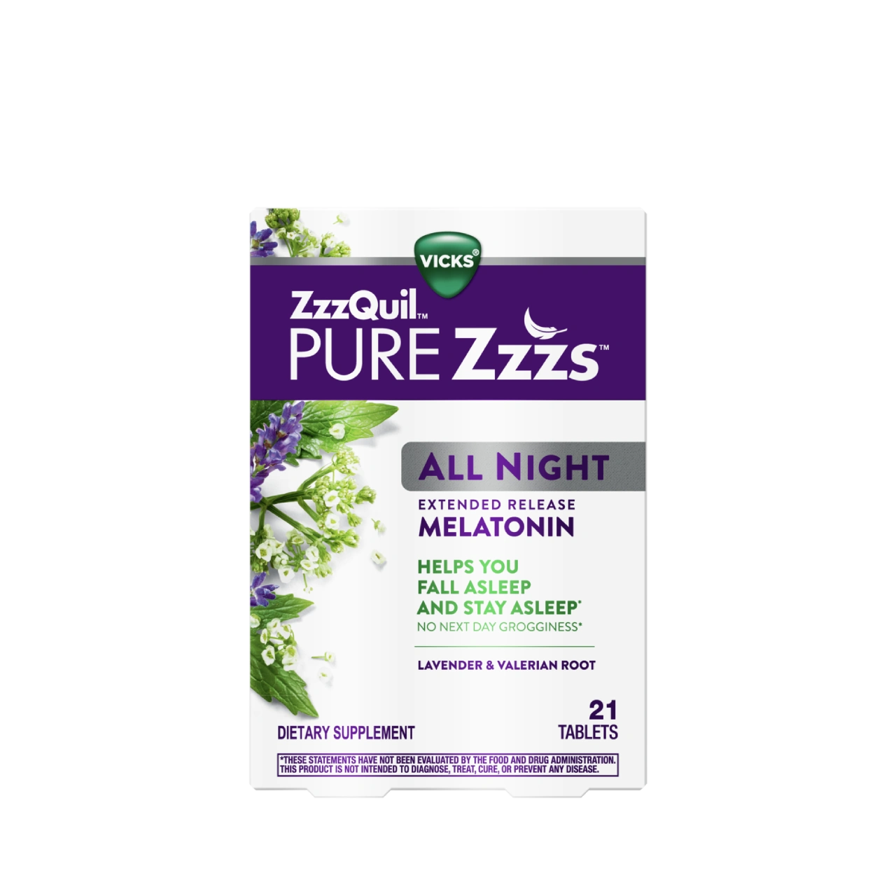 All Night Extended Release Melatonin Tablets | ZzzQuil