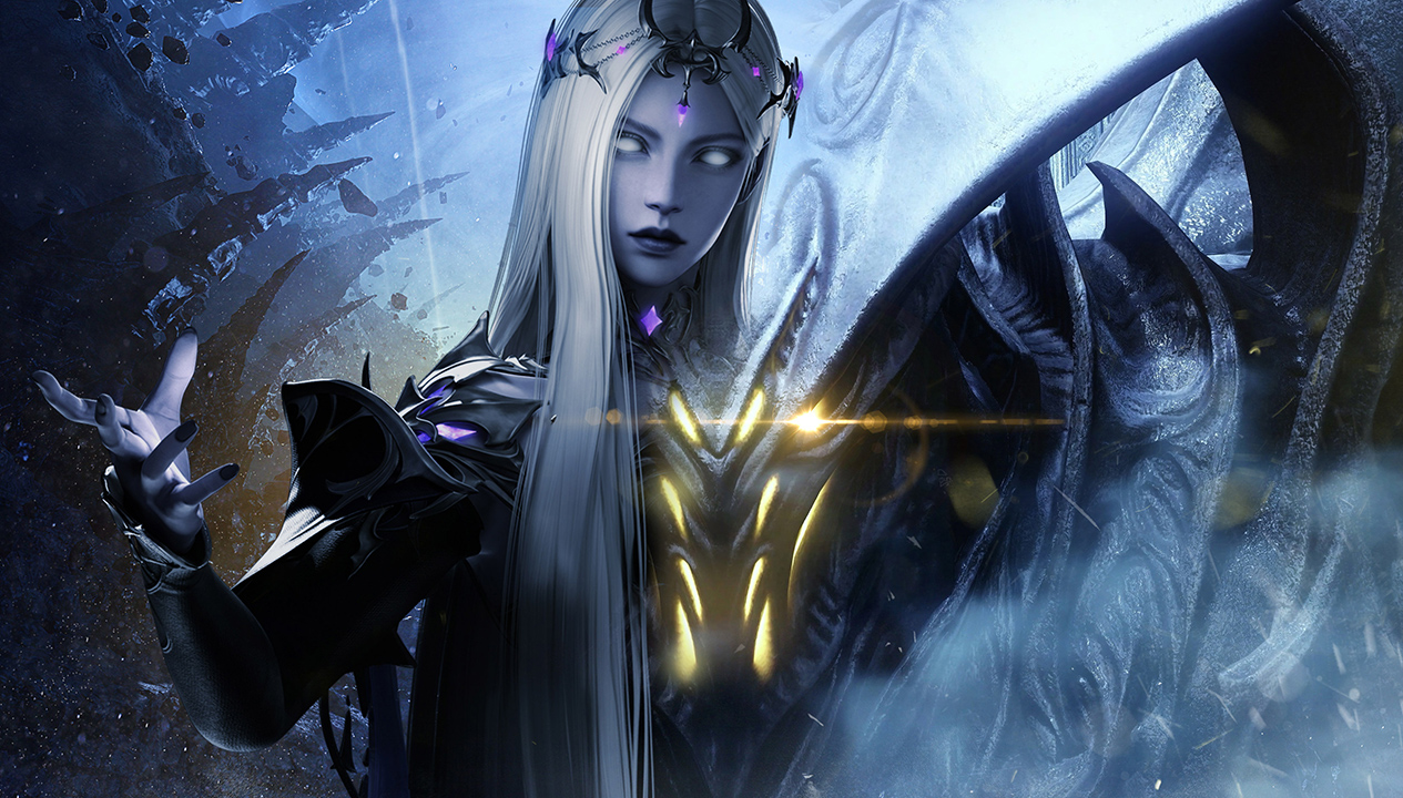 Winter's Wrath Key Art featuring Brelshaza with a cold color aesthetic.