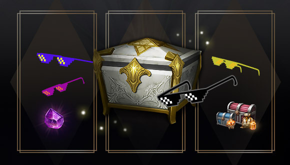 Stylized image containing the loot for the March 2023 Twitch Drop