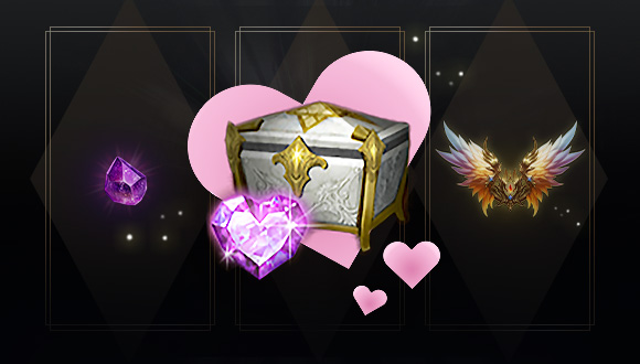 Relic selection chest, amethyst shards, and crystalline aura prime gaming loot.