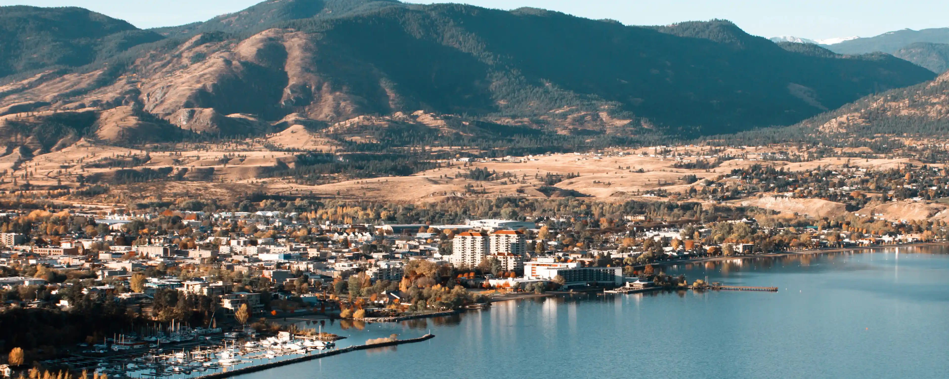 Aerial view of Pentiction, BC