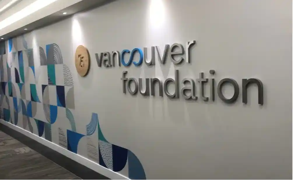 Wall in the office of Vancouver Foundation